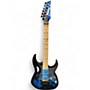 Used Ibanez JEM77P Steve Vai Signature Premium Blue Floral Pattern Solid Body Electric Guitar Blue Floral Pattern