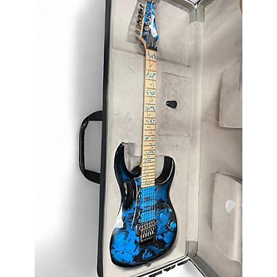 Used Ibanez JEM77P Steve Vai Signature blue floral Solid Body Electric Guitar