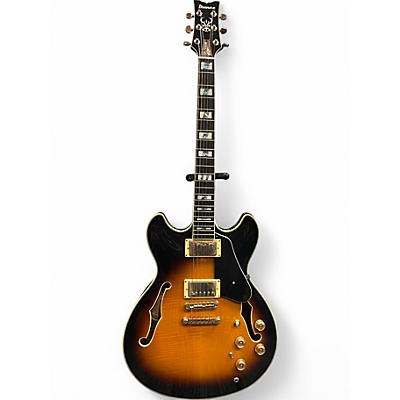 Used Ibanez JSM10 John Schofield Vintage Sunburst Hollow Body Electric Guitar