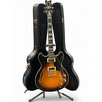 Used Ibanez JSM10 John Scofield Signature Semi-Hollowbody Vintage Yellow Sunburst Hollow Body Electric Guitar