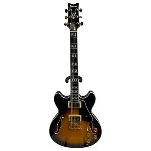 Ibanez Used Ibanez JSM10 John Scofield Signature Vintage Sunburst Hollow Body Electric Guitar Vintage Sunburst