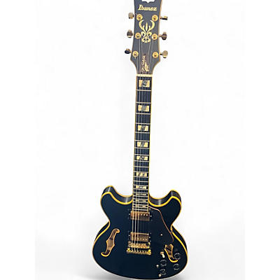 Used Ibanez JSM20 Black and Gold Hollow Body Electric Guitar