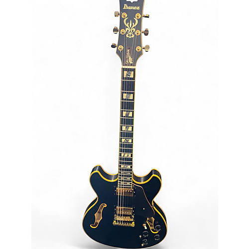 Used Ibanez JSM20 Black and Gold Hollow Body Electric Guitar Black and Gold