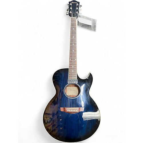 Used Ibanez JX70 Trans Blue Acoustic Electric Guitar Trans Blue