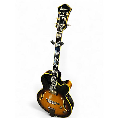 Used Ibanez Joe Pass JP20 Sunburst Hollow Body Electric Guitar Sunburst