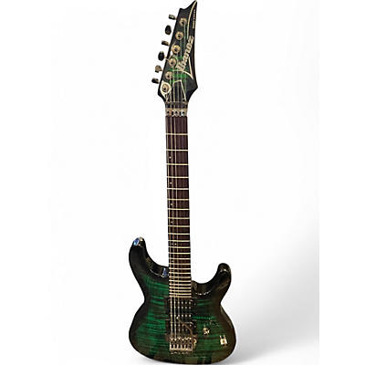Used Ibanez KIKOSP3 TRANSPARENT GREEN Solid Body Electric Guitar
