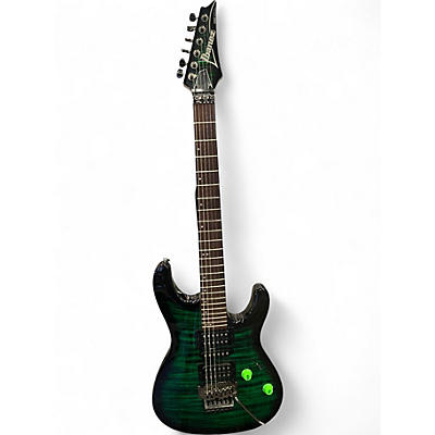 Used Ibanez Kiko Loureiro KIKOSP3 Trans Emerald Burst Solid Body Electric Guitar