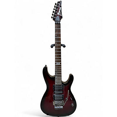 Used Ibanez Kiko Loureiro Signature Kikosp2 Crimson Red Burst Solid Body Electric Guitar