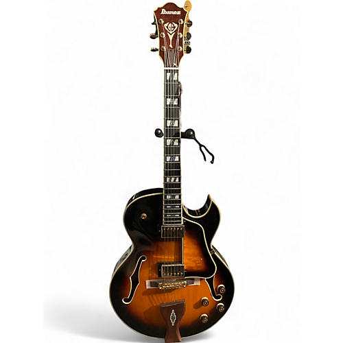 Used Ibanez LGB30 George Benson Signature Sunburst Hollow Body Electric Guitar Sunburst