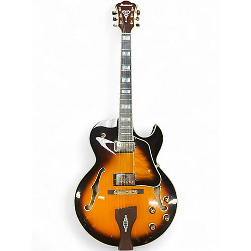 Used Ibanez LGB30 George Benson Signature Vintage Yellow Sunburst Hollow Body Electric Guitar Vintage Yellow Sunburst