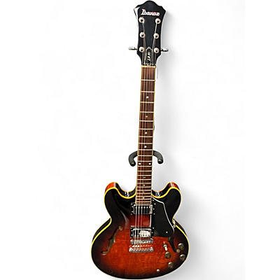 Used Ibanez LR10 Caramel Burst Hollow Body Electric Guitar