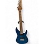 Used Ibanez MM7 TAB Martin Miller Signature Transparent Aqua Blue Solid Body Electric Guitar Transparent Aqua Blue