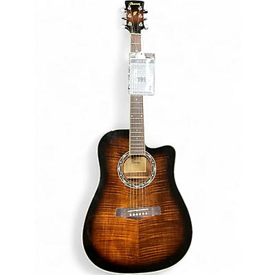 Used Ibanez PF28ECE Dark Violin Sunburst Acoustic Electric Guitar