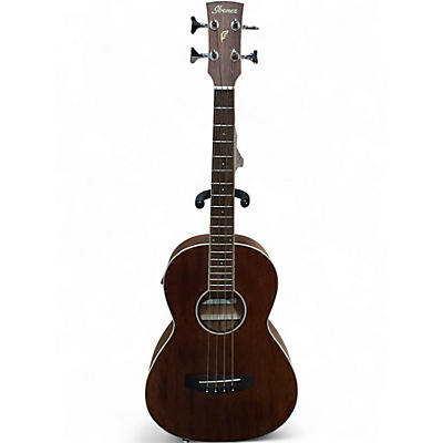 Used Ibanez PNB14E-OPN Left Handed Natural Acoustic Bass Guitar