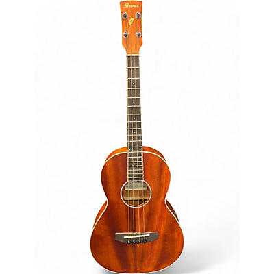 Used Ibanez PNB14E-OPN Open Pore Natural Acoustic Bass Guitar