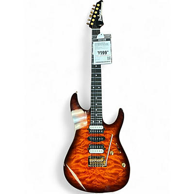 Used Ibanez PREMIUM AZ47P1QM DRAGON EYE BURST Solid Body Electric Guitar