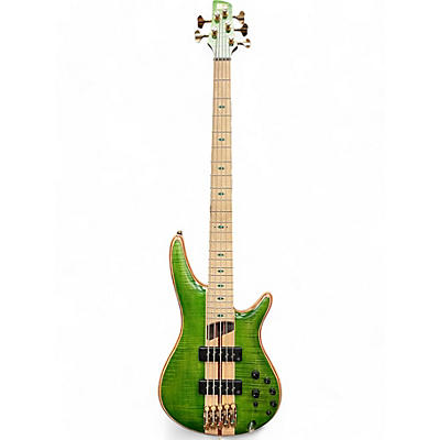 Ibanez Used Ibanez PREMIUM SR5FMDX SDGR Trans Green Electric Bass Guitar