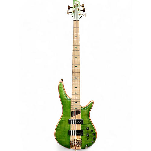 Ibanez Used Ibanez PREMIUM SR5FMDX SDGR Trans Green Electric Bass Guitar Trans Green