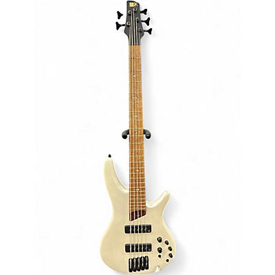 Used Ibanez Premium SR1105B Pearl White Electric Bass Guitar