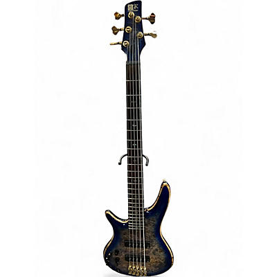 Used Ibanez Premium SR2605L Cerulean Blue Electric Bass Guitar