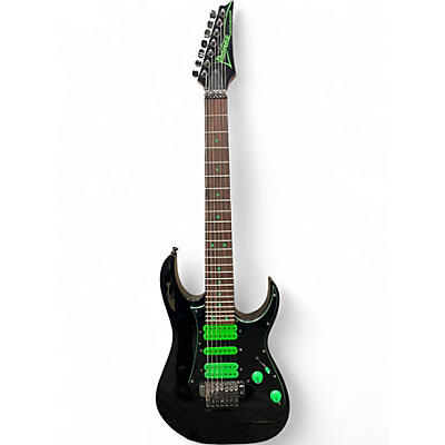 Used Ibanez Premium Universe 7-String Black/Green Solid Body Electric Guitar