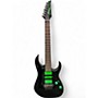 Used Ibanez Premium Universe 7-String Black/Green Solid Body Electric Guitar Black/Green
