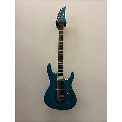 Ibanez Used Ibanez Prestige 6570Q Surreal Blue Burst Gloss Solid Body Electric Guitar