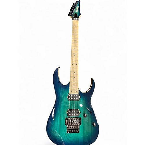 Used Ibanez Prestige RG652 Green Nebula burst Solid Body Electric Guitar Green Nebula burst