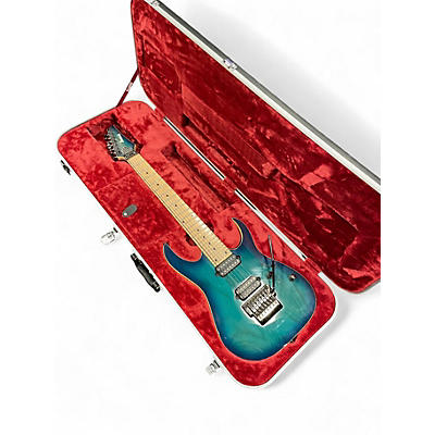 Used Ibanez Prestige RG752AHM Nebula Green Burst Solid Body Electric Guitar