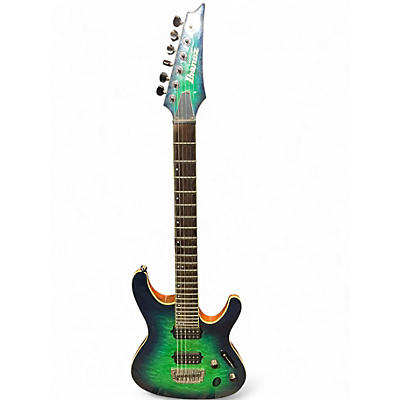 Used Ibanez Prestige S6521Q SURREAL BLUE BURST Solid Body Electric Guitar