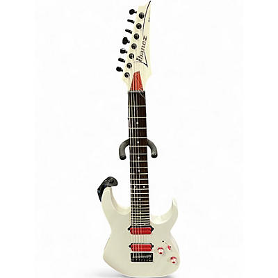 Used Ibanez RG 7421 White and Red Solid Body Electric Guitar
