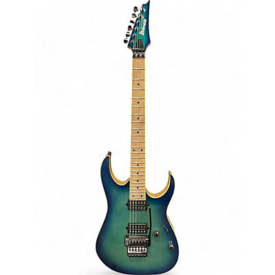 Ibanez Used Ibanez RG Prestige Series RG652AHM Electric Guitar Nebula Green Burst Solid Body Electric Guitar