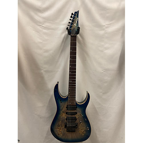 Ibanez Used Ibanez RG1070PBZ Cerulean Blue Burst Solid Body Electric Guitar Cerulean Blue Burst