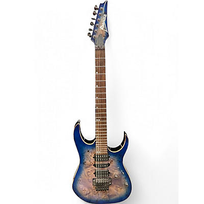 Used Ibanez RG1070PBZ Cerulean Blue Burst Solid Body Electric Guitar