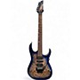 Used Ibanez RG1070PBZ Cerulean Blue Solid Body Electric Guitar Cerulean Blue