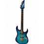 Used Ibanez RG1421 Prestige Blue Burst Solid Body Electric Guitar Blue Burst