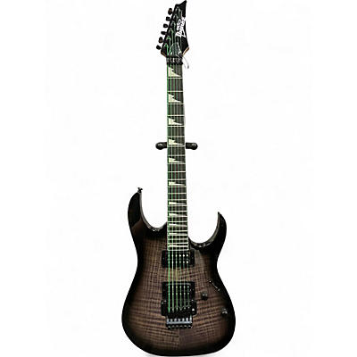 Used Ibanez RG320 Transparent Black Sunburst Solid Body Electric Guitar