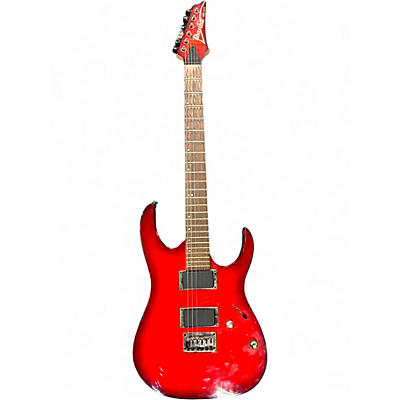 Used Ibanez RG321FMSP RG Series Crimson Red Trans Solid Body Electric Guitar