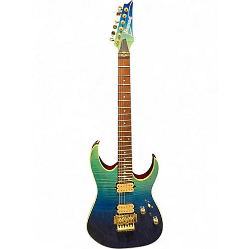 Used Ibanez RG420HPFM BLUE GREEN Solid Body Electric Guitar BLUE GREEN