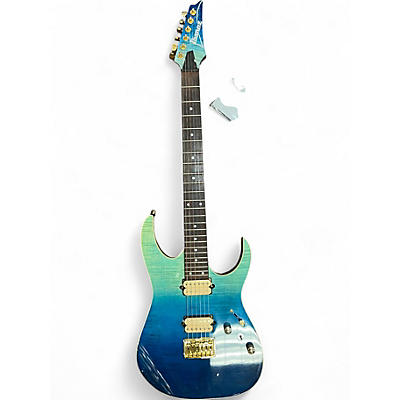 Used Ibanez RG420HPFM Blue Reel Gradation Solid Body Electric Guitar