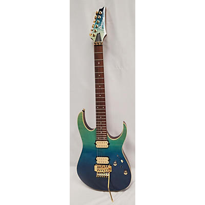 Ibanez Used Ibanez RG420hpfm Blue And Green Solid Body Electric Guitar