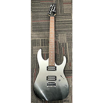 Ibanez Used Ibanez RG421 SILVER BLACK SOLID METALLIC Solid Body Electric Guitar