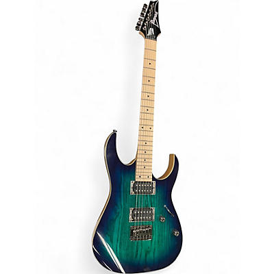 Used Ibanez RG421AHM Blue Burst Solid Body Electric Guitar