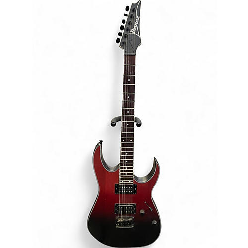 Used Ibanez RG421EX Red to Black Fade Solid Body Electric Guitar Red to Black Fade