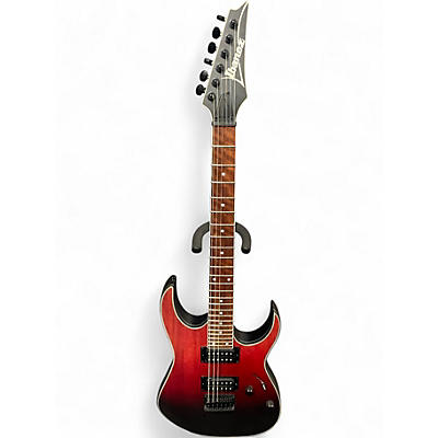 Used Ibanez RG421EX Red to Black Fade Solid Body Electric Guitar