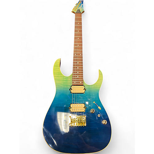 Used Ibanez RG421HPFM BLUE REEF GRADUATION Solid Body Electric Guitar BLUE REEF GRADUATION