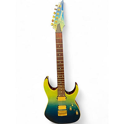 Used Ibanez RG421HPFM Blue Burst Solid Body Electric Guitar