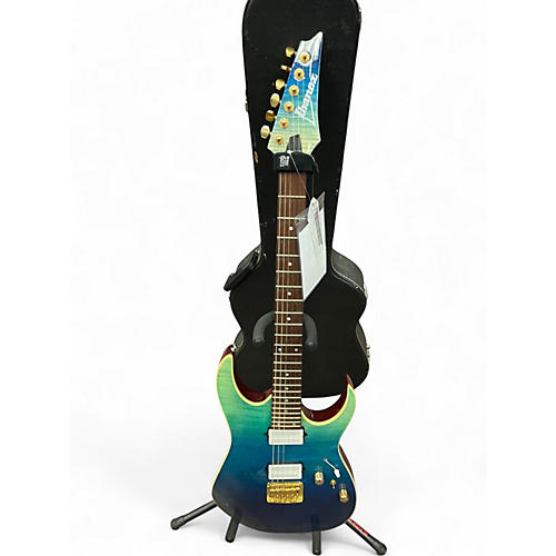 Used Ibanez RG421HPFM Blue Sunburst Solid Body Electric Guitar Blue Sunburst