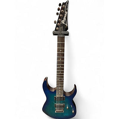 Used Ibanez RG421PB BLUE BURL Solid Body Electric Guitar