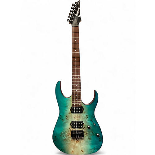 Used Ibanez RG421PB Caribbean Shoreline Flat Solid Body Electric Guitar Caribbean Shoreline Flat